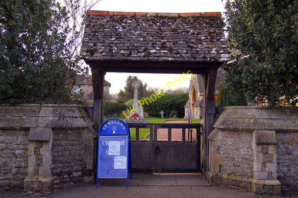 Photo 6"x4" St Helen's Church lych gate Dry Sandford c2011