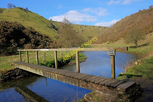 Photo 6"x4" Footbridge, River Dove Alstonefield c2011