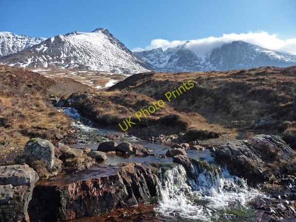 Photo 6"x4" Fording a burn below Coire Lagan Bualintur c2011