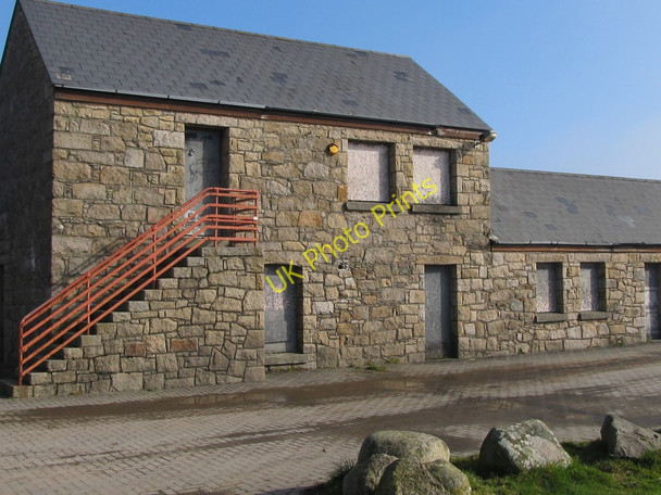 Photo 6"x4" Temporarily boarded up buildings on the Annalong Marine Park site Annalong c2011