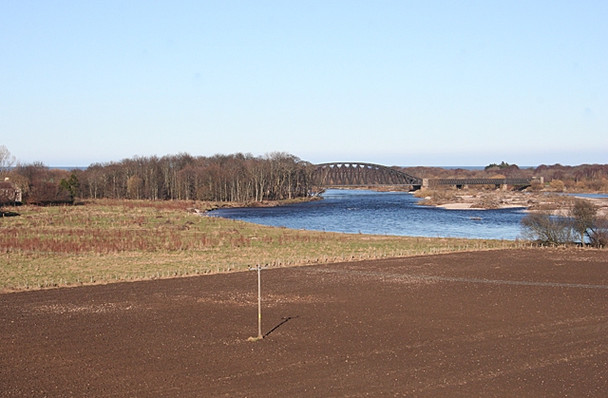 Photo 6"x4" Fields by the River Spey Bogmoor c2011