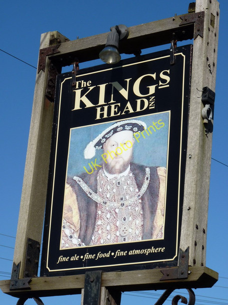 Photo 6"x4" Kings Head - pub sign Theddlethorpe St Helen c2011
