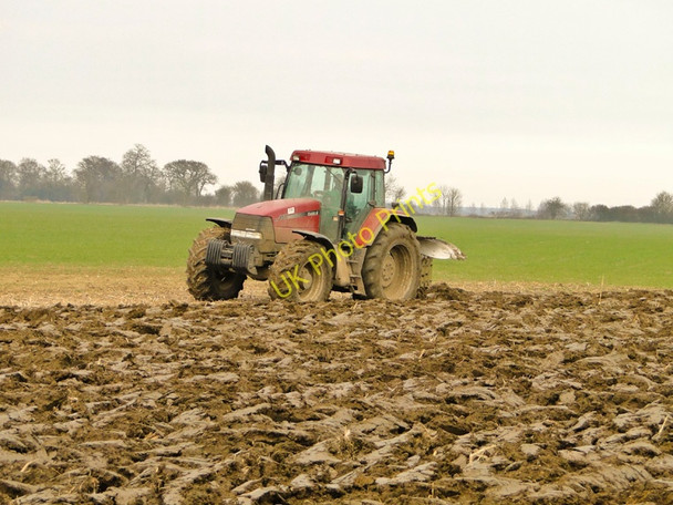 Photo 6"x4" Ploughing on Wood Farm, Sibton Hemp Green c2011