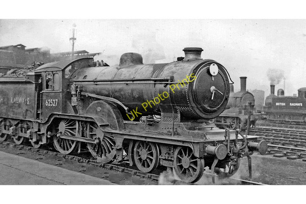 Photo 6"x4" Cambridge Locomotive Depot, with a 'Super-Claud' 4-4-0 Cambridge\/TL4658 c1949