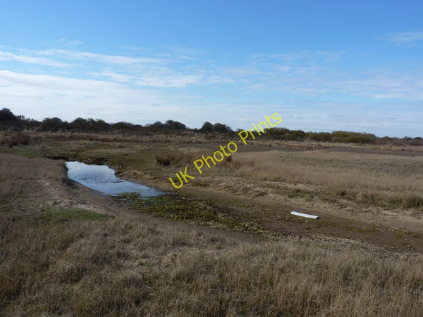Photo 6"x4" A boggy inlet back across the saltmarsh Rimac c2011