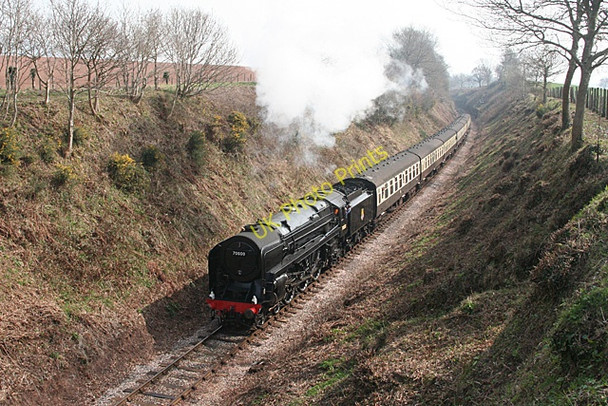 Photo 6"x4" Crowcombe: train in Crowcombe cutting Coursley c2011