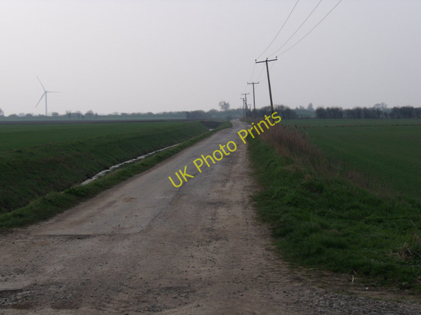 Photo 6"x4" Gatefield Lane (track) heading south Barmby on the Marsh c2011