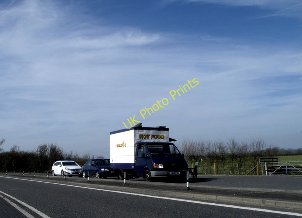 Photo 6"x4" Hot food van in lay-by, Selmeston, West Sussex Selmeston c2011