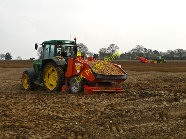 Photo 6"x4" Potato planting at Oxnead Brampton\/TG2224 c2011