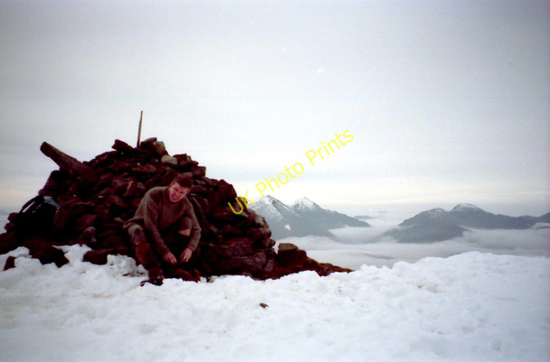 Photo 6"x4" Summit cairn on Beinn Challuim Bein Challuim c1990