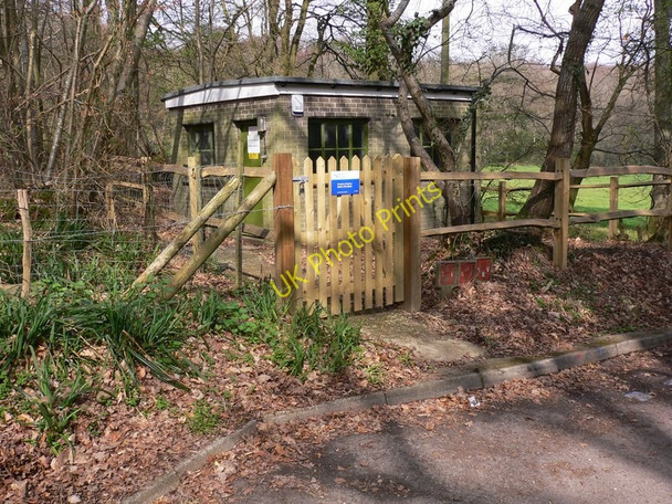 Photo 6"x4" Water board building at Farringtons Copse Bedham c2011