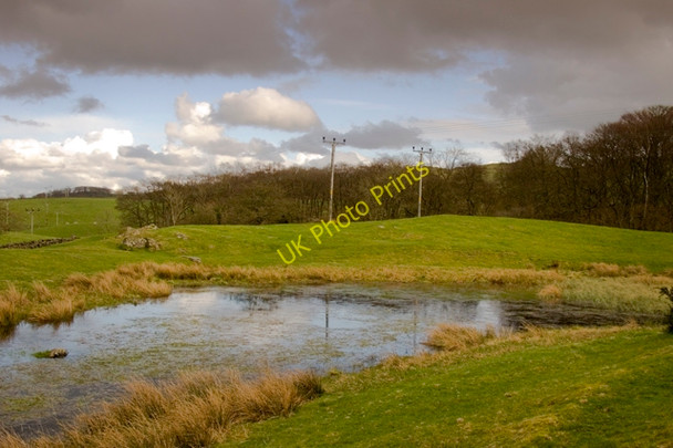 Photo 6"x4" Small tarn by railway line at Ings Ings c2011