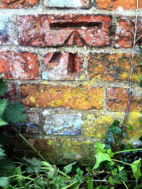 Photo 6"x4" Benchmark on wall by Walnut Tree Barn Hailey\/SU6485 c2011