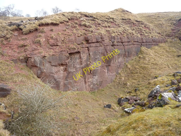 Photo 6"x4" Former sandstone quarry face, Smardale Fell Brownber\/NY7005 c2011
