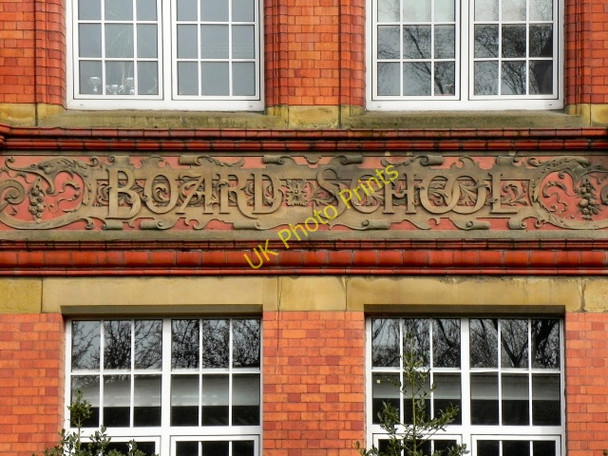 Photo 6"x4" Oldham Board School - detail Shaw\/SD9308 c2011
