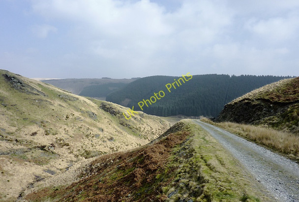 Photo 6"x4" Forestry road and Cwm Gruffydd, Ceredigion Camddwr\/SN7754 c2011
