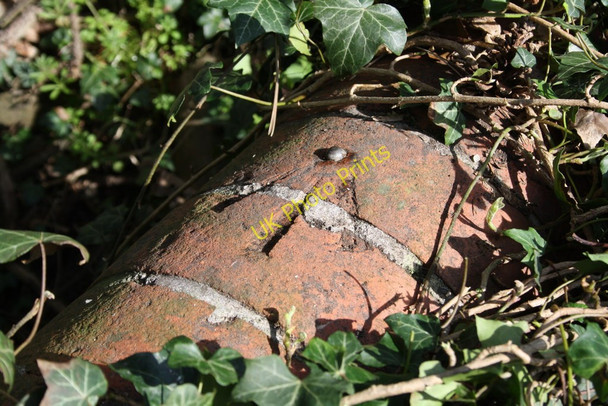 Photo 6"x4" Benchmark on culvert top on Port Way Ipsden c2011