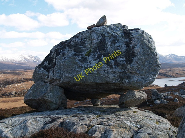 Photo 6"x4" Erratic, summit, Carn Bad na h-Achlaise Tournaig c2008