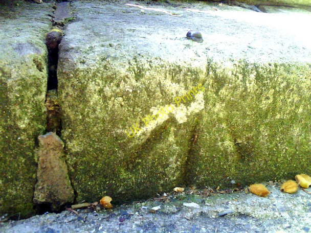 Photo 6"x4" Benchmark on base of drinking fountain, George Street Westminster c2011
