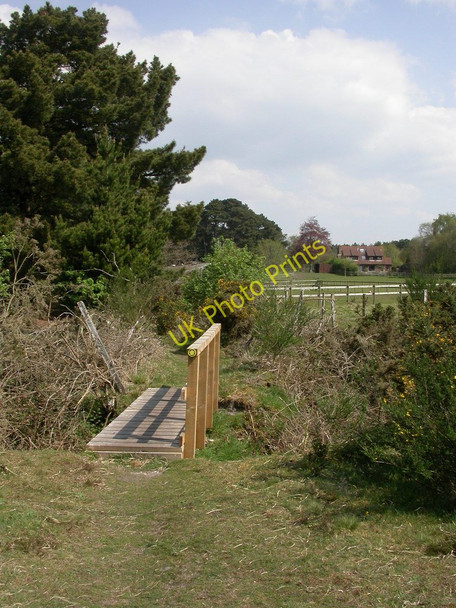 Photo 6"x4" Hurn Forest, footbridge Grange Estate c2011