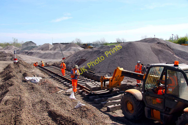 Photo 6"x4" Relaying the track in Appleford Sidings Appleford c2011