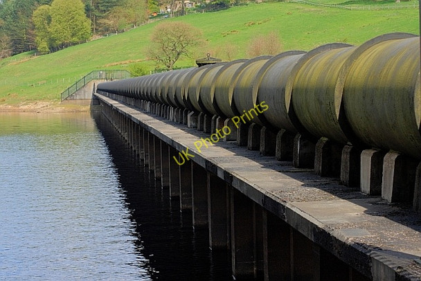 Photo 6"x4" Water Pipes, Ladybower Reservoir Edale End c2011