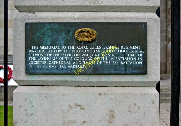 Photo 6"x4" War Memorial (4) - Royal Leicestershire Regiment plaque, Victoria Park, Leicester Leicester c2011