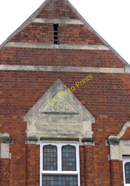 Photo 6"x4" South Wigston Congregational Church - date stone, Blaby Road, South Wigston Wigston c2011