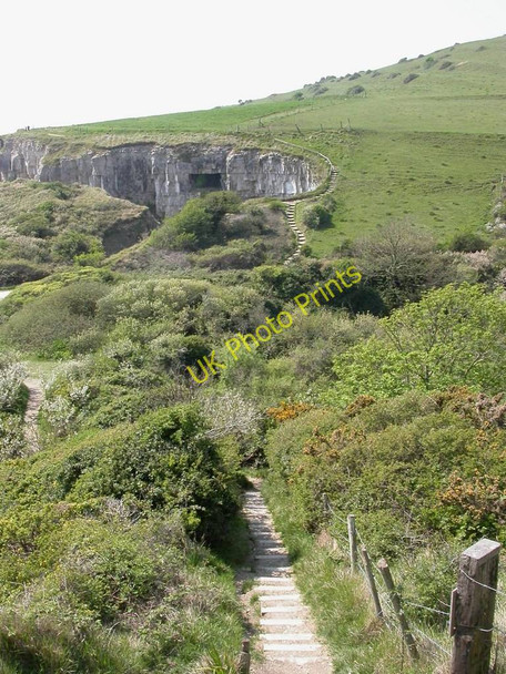 Photo 6"x4" Winspit, steps Worth Matravers c2011