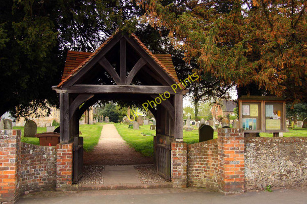 Photo 6"x4" Lych gate to St Laurence Church Warborough c2011
