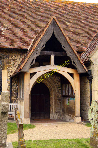 Photo 6"x4" The porch to St Laurence Church Warborough c2011