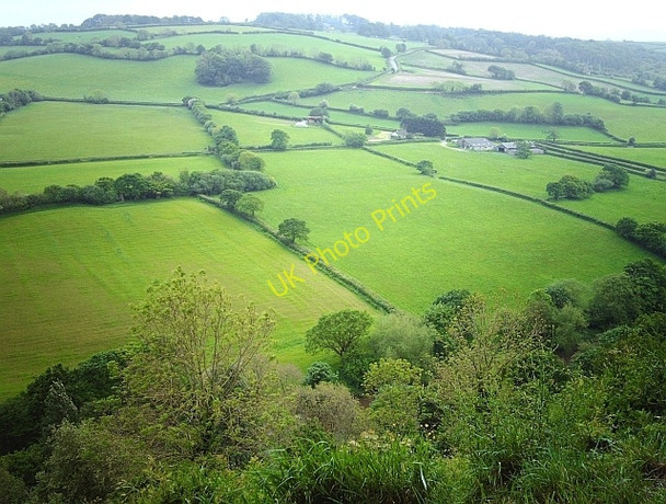 Photo 6"x4" View of fields from Castle Hill Great Torrington c2007
