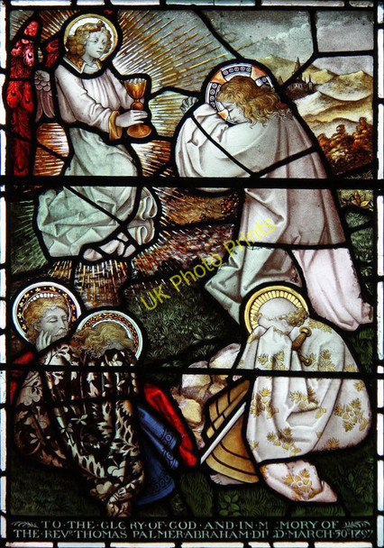Photo 6"x4" St Giles, Risby - Stained glass window Risby\/TL7966 c2011