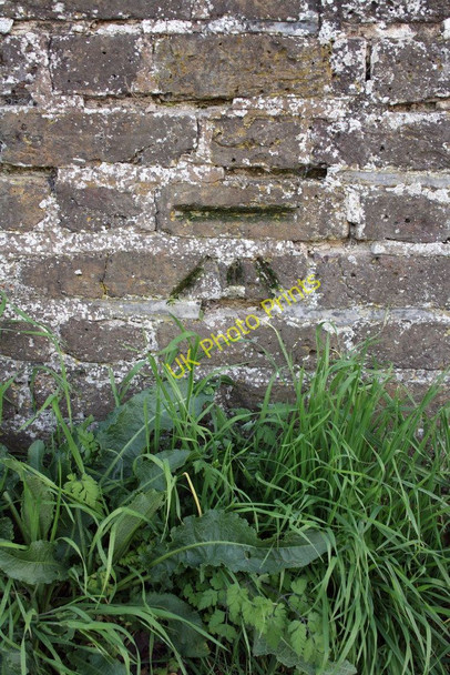 Photo 6"x4" Benchmark on bridge over the Cholsey & Wallingford Railway line, Church Road Cholsey c2011