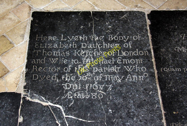 Photo 6"x4" St Nicholas, Little Saxham - Ledger slab Little Saxham c2011