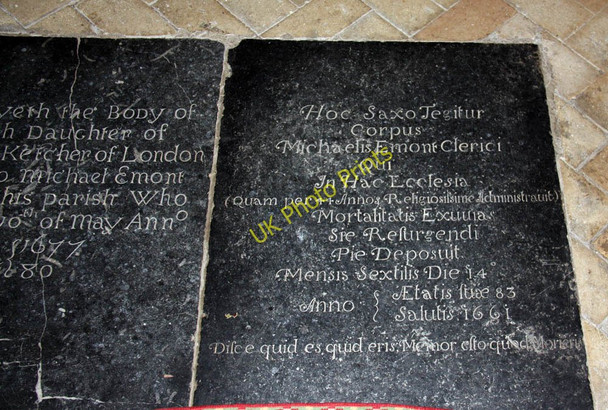 Photo 6"x4" St Nicholas, Little Saxham - Ledger slab Little Saxham c2011 P1