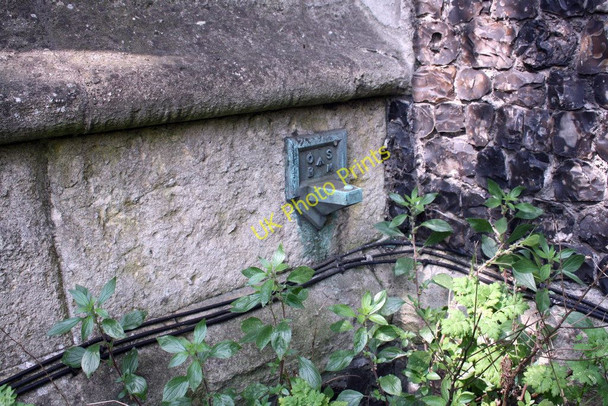 Photo 6"x4" Benchmark on buttress of Greyfriars Church Reading c2011