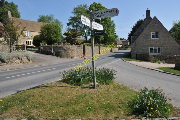 Photo 6"x4" Road junction in Ewen Ewen c2011