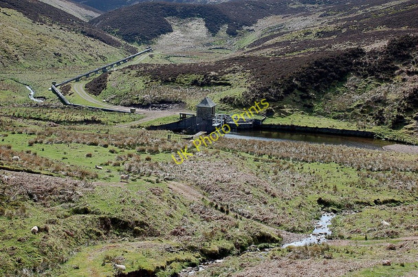 Photo 6"x4" Dam and pipeline, Medwin Water Fadden c2011