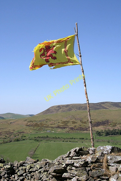 Photo 6"x4" A flag at Tinnis Castle Drumelzier\/NT1334 c2011