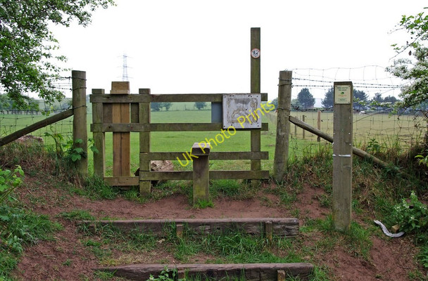 Photo 6"x4" Stile at start of footpath from Bunkers Hill Wood to Whittington Hall Lane Stourbridge c2011