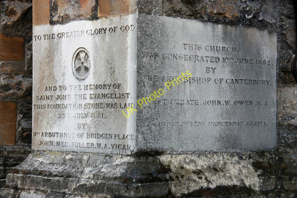 Photo 6"x4" St John the Baptist, Parkhill Road, Bexley - Foundation stone Crayford\/TQ5174 c2011