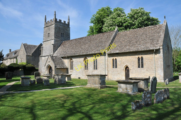 Photo 6"x4" Somerford Keynes church and manor house Somerford Keynes c2011