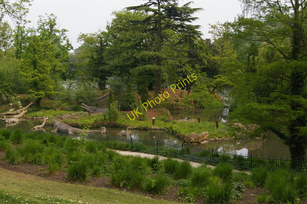 Photo 6"x4" Crystal Palace Park: the dinosaur sculptures Penge c2011