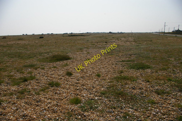 Photo 6"x4" Dungeness, looking seaward: beached fishing vessels on the horizon Dungeness c2011