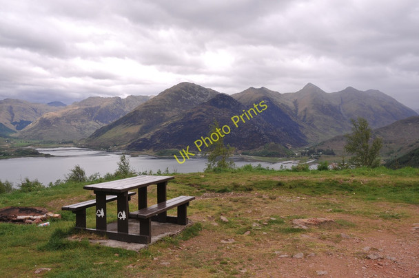 Photo 6"x4" Picnic site and a view of the Five Sisters Ratagan c2011