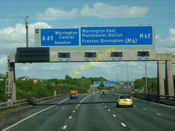 Photo 6"x4" Approaching junction 9 on the M62 eastbound Dallam c2011