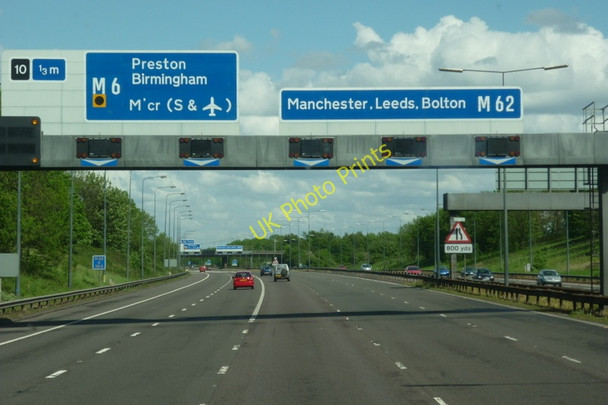 Photo 6"x4" Approaching junction 10 on the M62 eastbound Winwick\/SJ6092 c2011