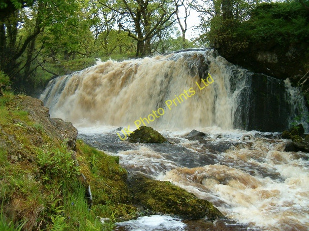 Photo 6"x4" Waterfall in spate Inverinan c2005