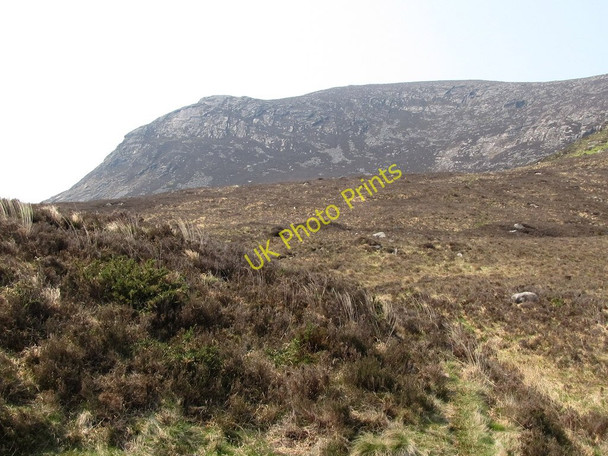 Photo 6"x4" View westwards across moorland towards the slopes of Slievelamagan Annalong c2011